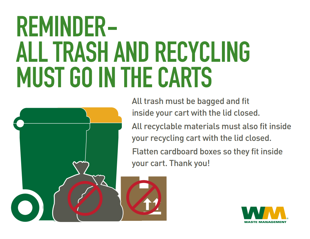 Trash and Recycling Reminder Forest Park, GA