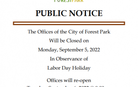 Labor Day Notice