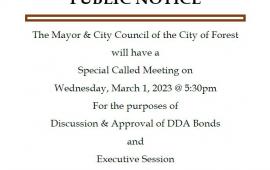 Special Called Meeting (March 1)