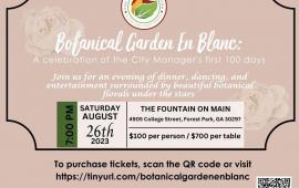 Botanical Garden En Blanc Event Flyer