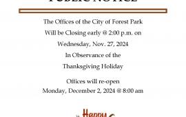 Thanksgiving Office Closures