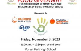 Forest Park High School Food Giveaway 