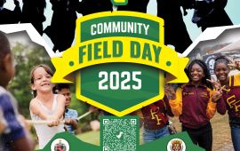 CW James with Forest Park High School Senior Car Parade and Community Field Day 
