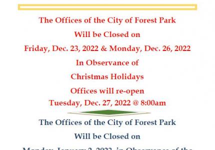 Holiday office Closure Sign