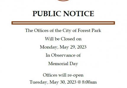 Memorial Day Closure