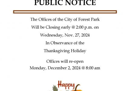 Thanksgiving Office Closures