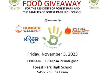 Forest Park High School Food Giveaway 