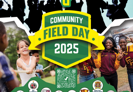 CW James with Forest Park High School Senior Car Parade and Community Field Day 