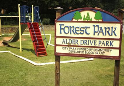 Alder Drive Park Sign