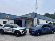 Revamped branding featured on city-owned patrol vehicles.