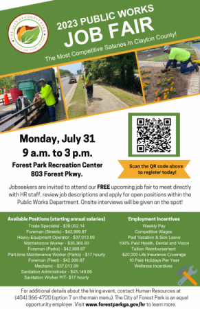 2023 Public Works Job Fair Flyer