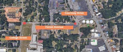 Forest Avenue Road Closure Map