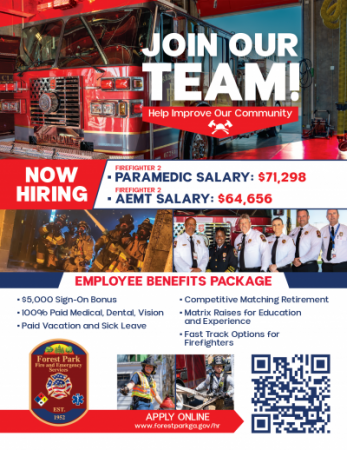 Forest Park Paramedic-Only Recruitment Flyer