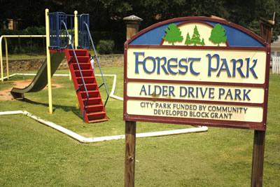 Alder Drive Park Sign