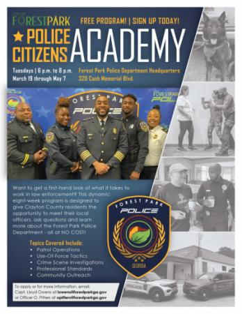 Forest Park Police Citizens  Academy Flyer