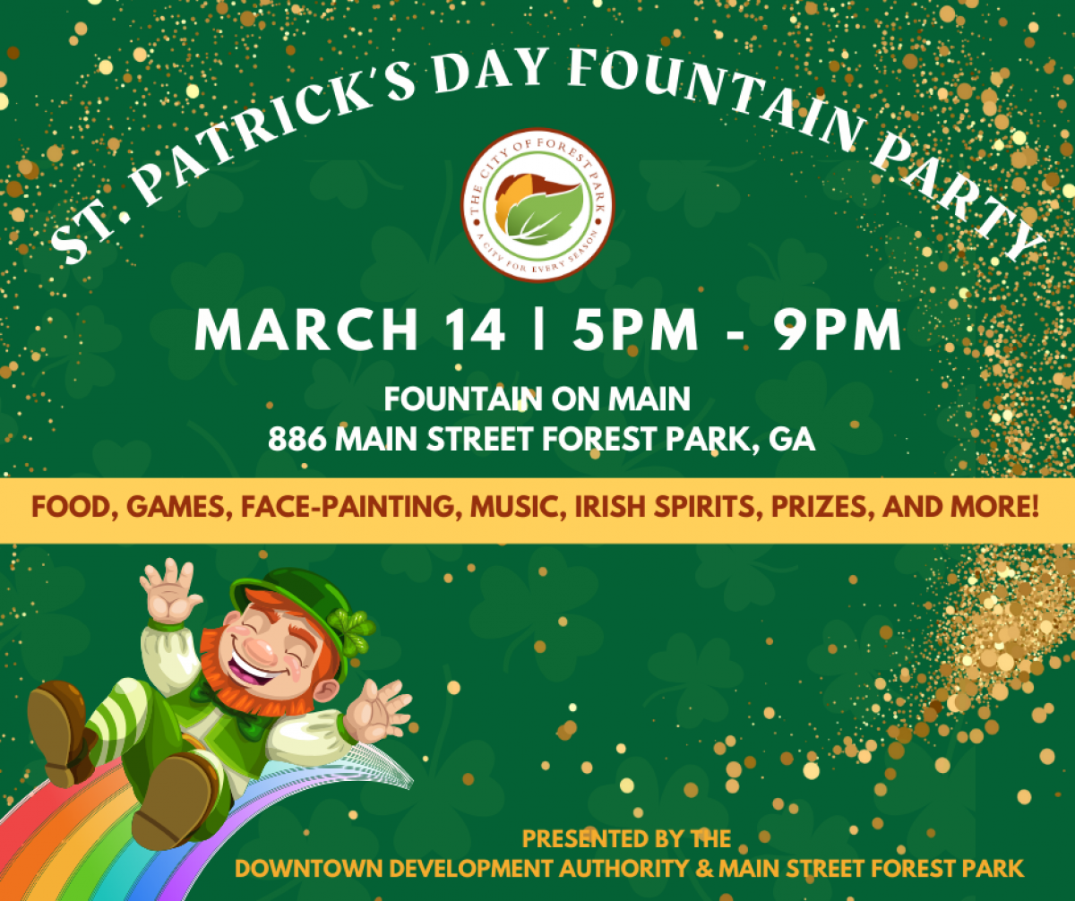 St. Patrick's Day Fountain Party