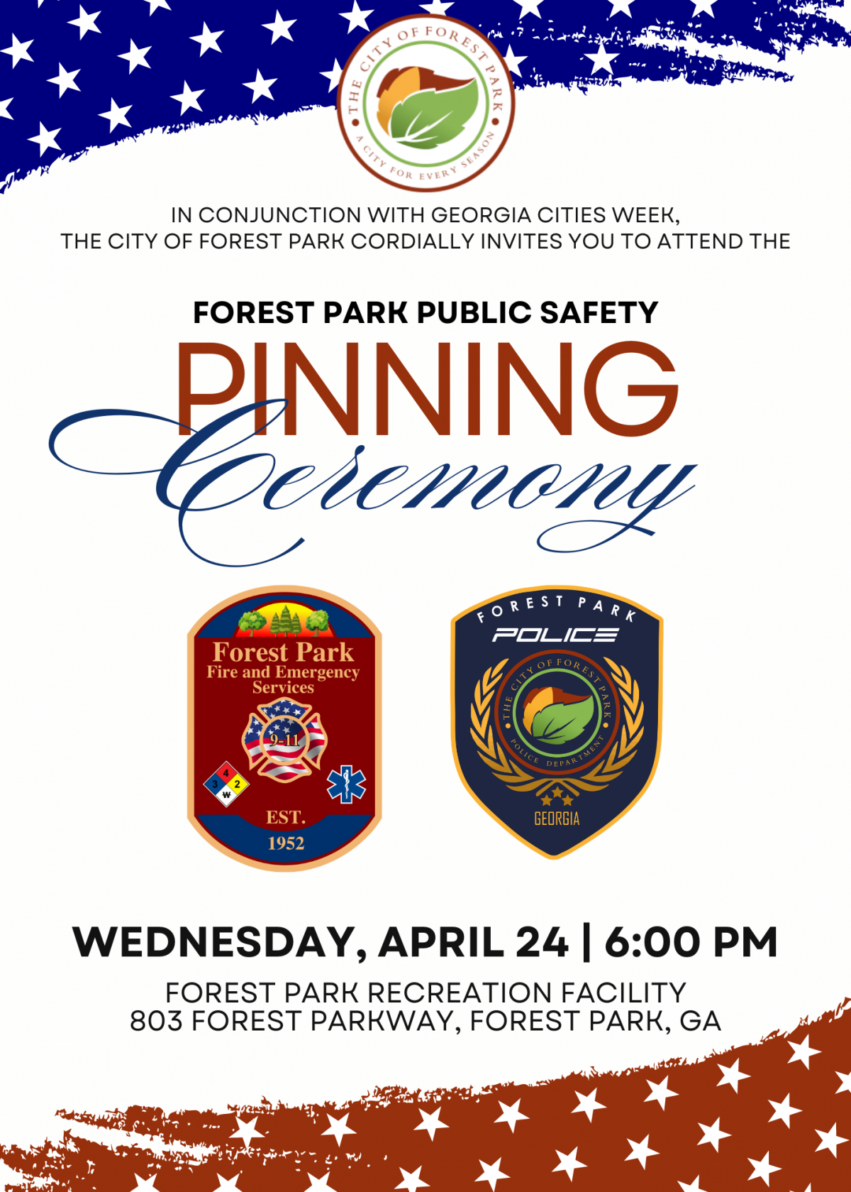 Public Safety Pinning Ceremony