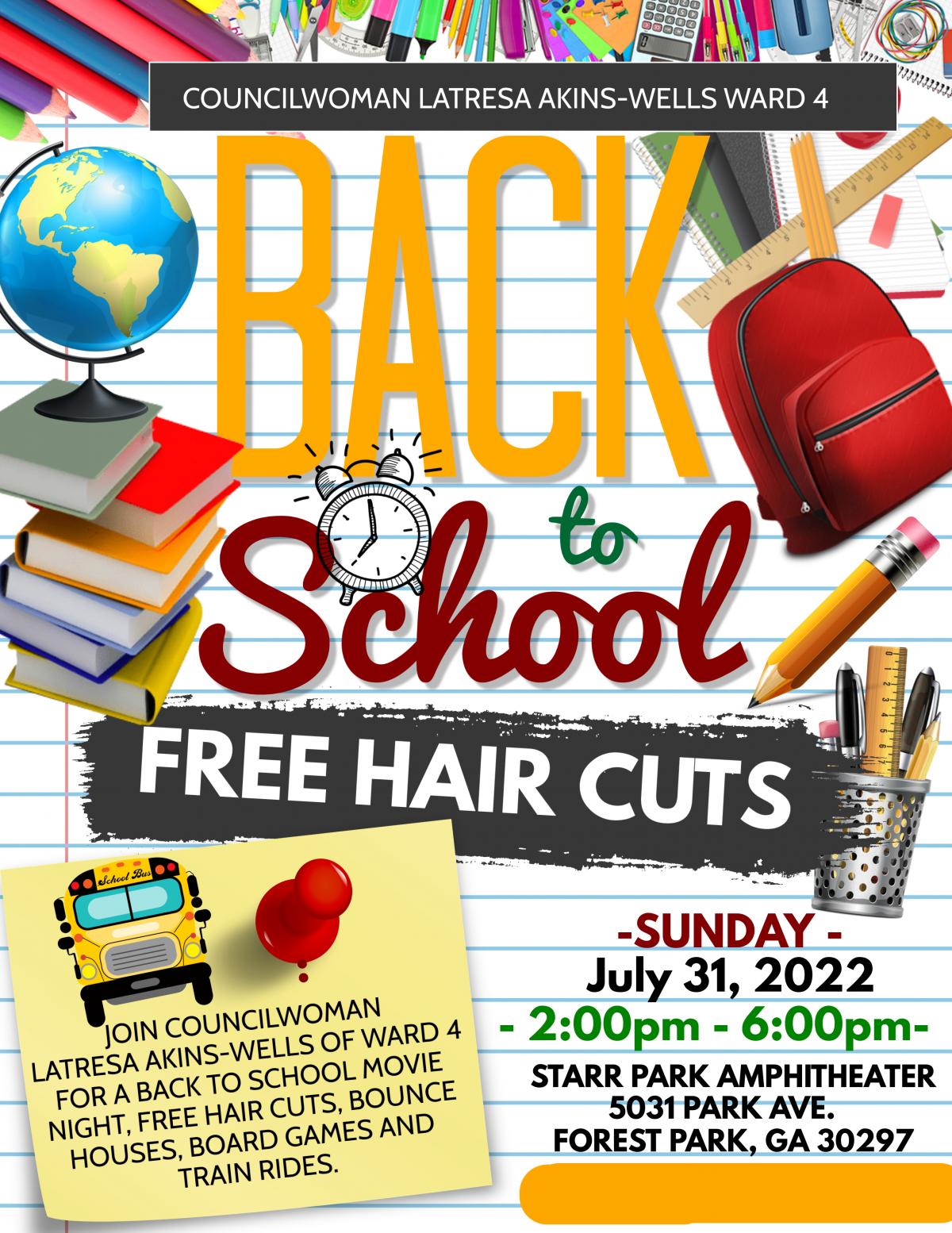 Back to School Hair Cuts & Family Night Movie Night