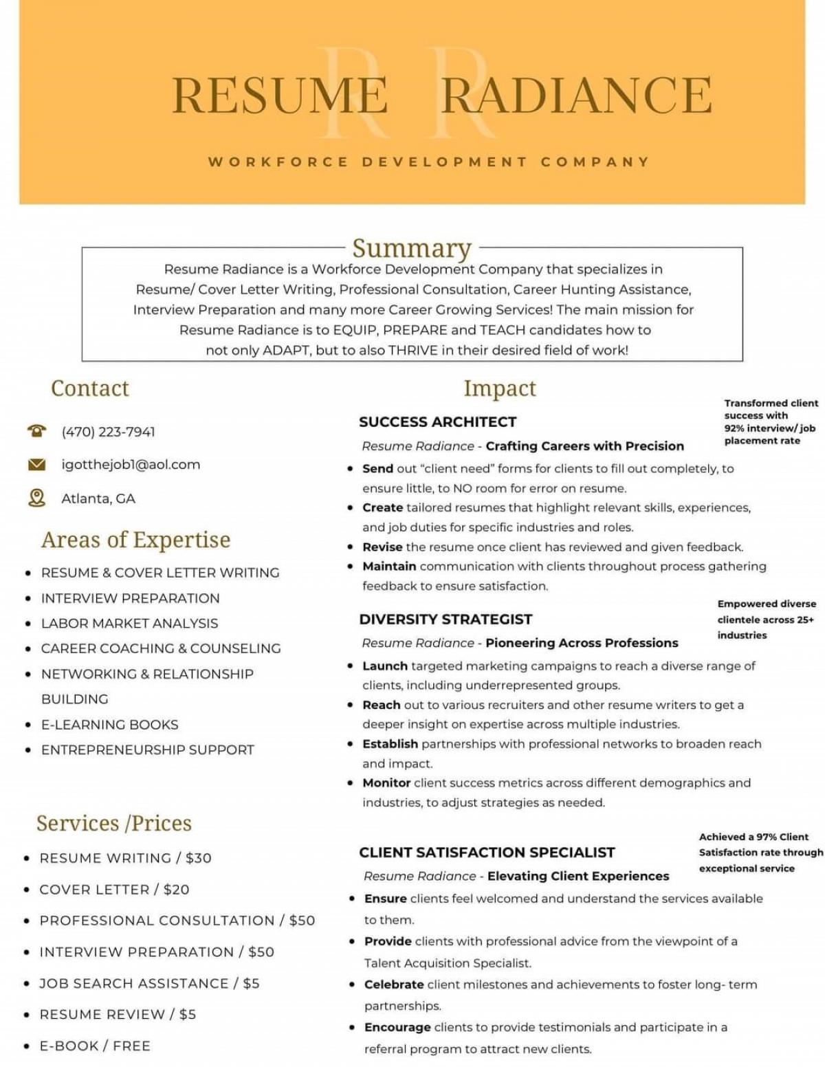Resume Radiance