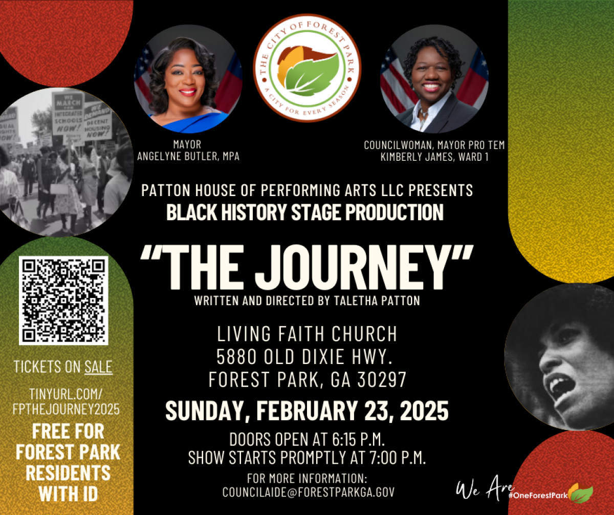 The Journey Black History Stage Production Flyer