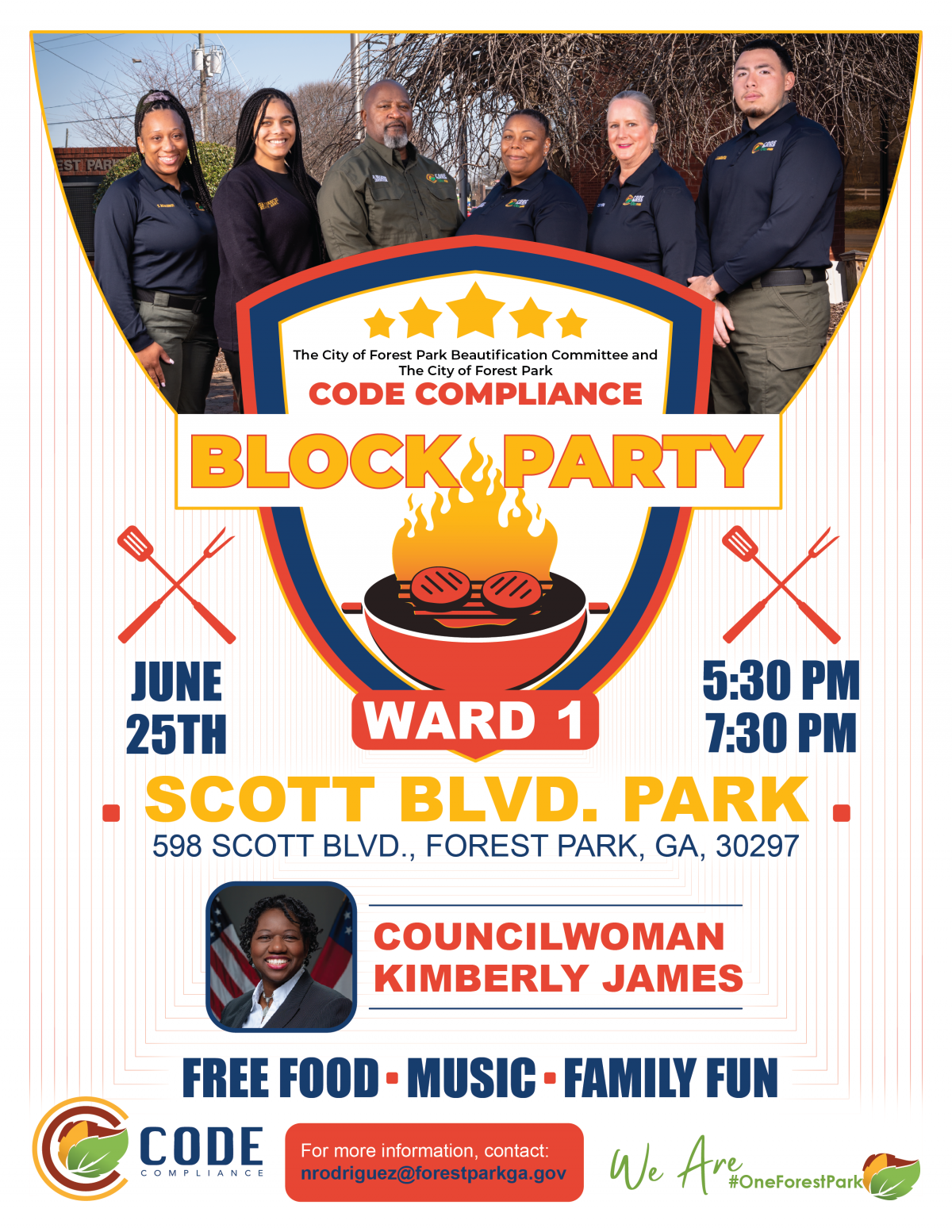 Code Enforcement Block Party Flyer 2025 Ward 1 Update 3