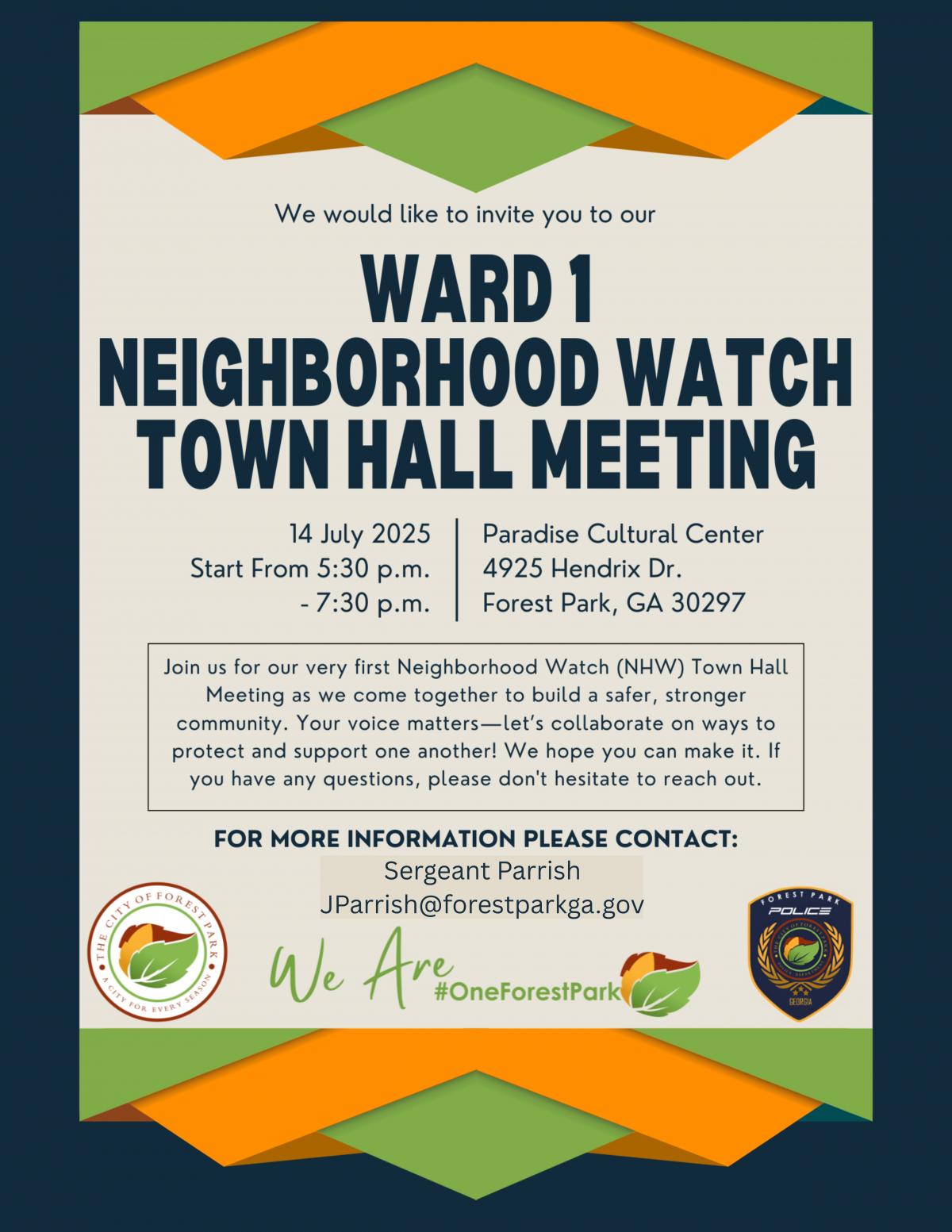 Ward 1 Neighborhood Watch