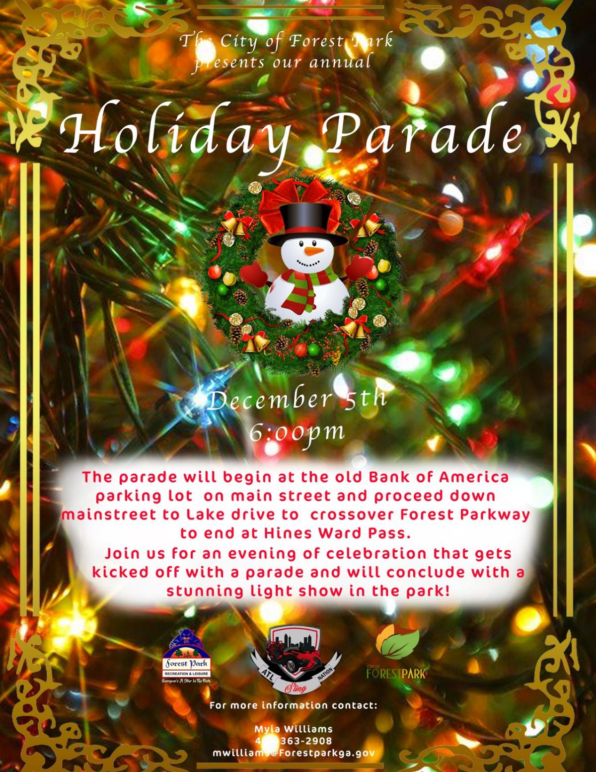 City of Forest Park Holiday Parade Forest Park, GA